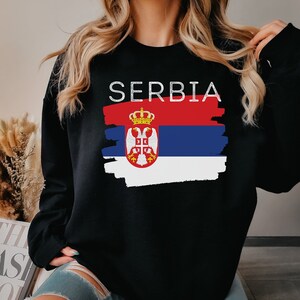 Serbian Flag Sweatshirt, Srpska Zastava Jakna, Srpski Dzemper Poklon, Cool Serbia Soccer Fan Clothes, Balkan Fudbal Pullover Sweater Gift