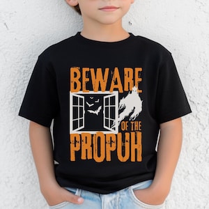 Beware of Propuh Kids Shirt, Funny Balkan Halloween Tee, Cute Croatian Spooky Bosnian Outfit, Serbian T-Shirt Gift, Smiješna Djeca Majica