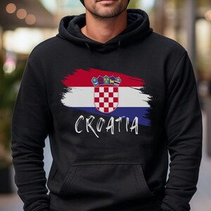 Croatia Flag Hoodie Sweatshirt, Hrvatska Zastava Dzemper, Balkan Mens Soccer Clothes, Croatian HNS Nogomet Fudbal Football Gear, Zagreb