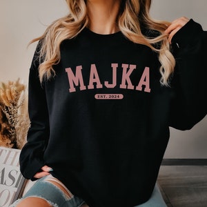 Majka Sweatshirt Est. Custom Year, Personalized Bosnian Croatian Serbian Mother Gift Balkan Mom Sweater Present Bosna Hrvatska Srbija Poklon