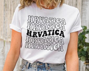 Hrvatica Shirt, Cute Croatian Girl Tshirt, Croatia Soccer Fan Gear, Hrvatski Nogomet Odjeca, Hrvatska Zenska Majica, Retro Balkan Womens Tee