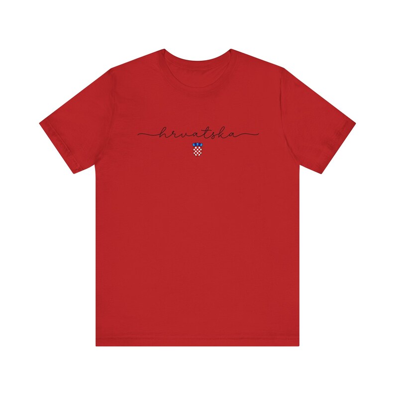 Hrvatska Shirt, Croatian Shield T-shirt, Hrvatski Nogomet Majica, Croatia Flag Gift, Euro Soccer Teams Tee, Croatia Football Cup Gear Red