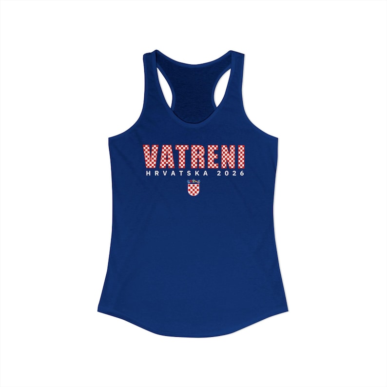 2026 Hrvatska Vatreni Tank Top, Republika Hrvatska Majica, Croatian Soccer Fan Shirt, Croatia World Football Solid Royal