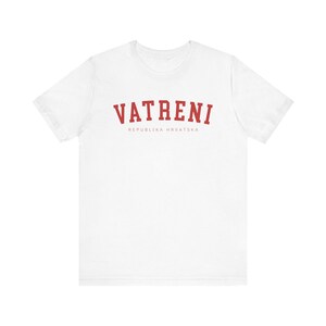 Vatreni Shirt, Republika Hrvatska Majica, Croatian World Euro Soccer Shirt, Croatia Football Tshirt, Hrvatski Nogomet Odjeca Hrvat Poklon White