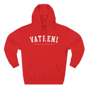 Vatreni Hoodie, Croatia World Soccer Sweatshirt, Hrvatska Nogomet Džemper Poklon 2026 Red
