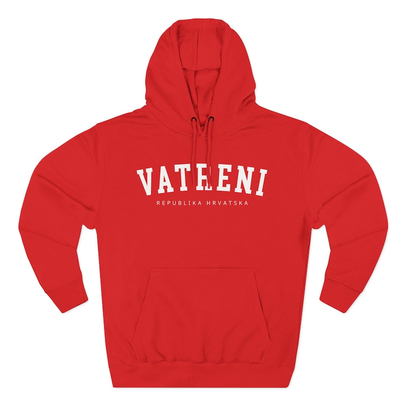 Vatreni Hoodie, Croatia World Soccer Sweatshirt, Hrvatska Nogomet Džemper Poklon 2026 Red