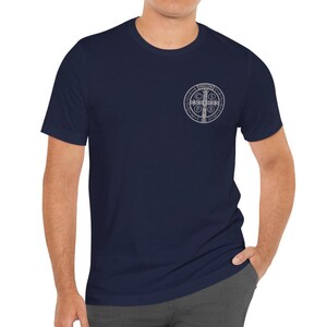 Saint Benedict Coin Shirt, Sveti Benedikt Medal T-Shirt, Medaljica Svetog Benedikta Majica image 8