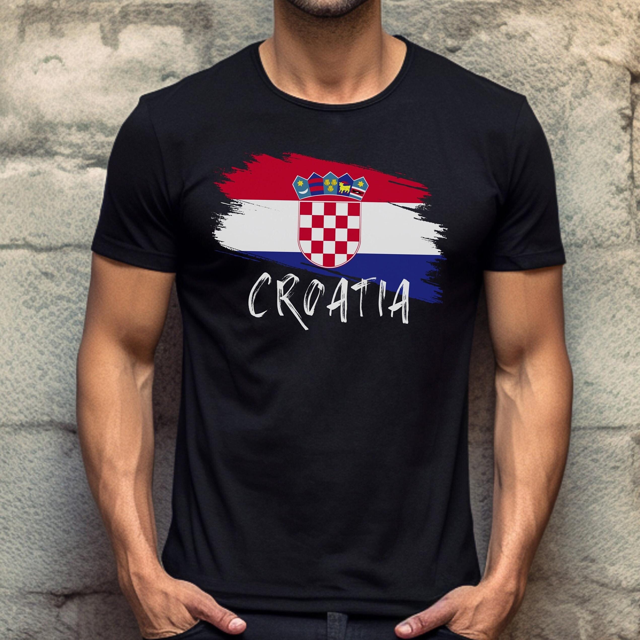 Sweat-shirt à Capuche Croatie Hrvatska - Drapeau Motif Détresse - Taille XS à XXXL