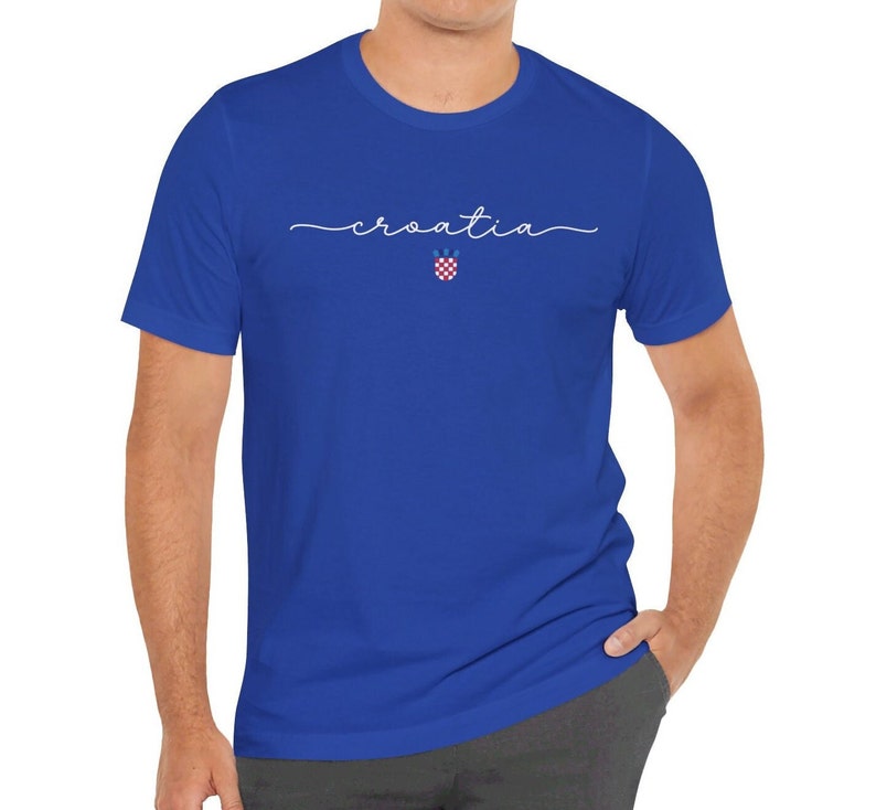 Croatia Shirt, Croatian Shield T-shirt, Hrvatski Nogomet Majica, Hrvatska Zastava Poklon, Euro Soccer Teams Tee, Croatia Football Cup Gear True Royal