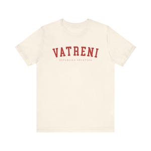 Vatreni Shirt, Republika Hrvatska Majica, Croatian World Euro Soccer Shirt, Croatia Football Tshirt, Hrvatski Nogomet Odjeca Hrvat Poklon Natural