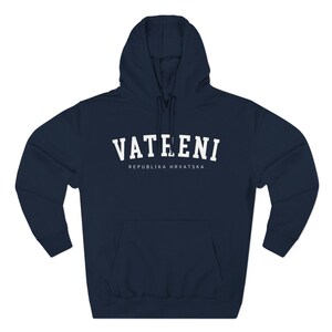 Vatreni Hoodie, Croatia World Soccer Sweatshirt, Hrvatska Nogomet Džemper Poklon 2026 Navy