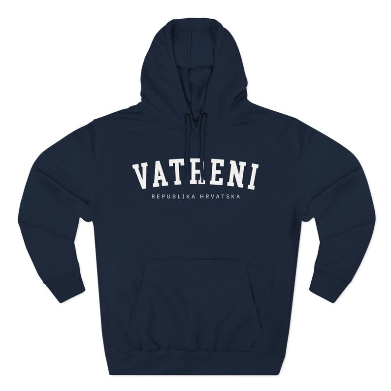 Vatreni Hoodie, Croatia World Soccer Sweatshirt, Hrvatska Nogomet Džemper Poklon 2026 Navy