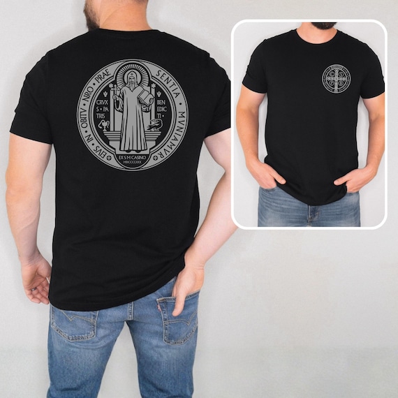 Saint Benedict Coin Shirt, Sveti Benedikt Medal T-Shirt, Medaljica Svetog Benedikta Majica