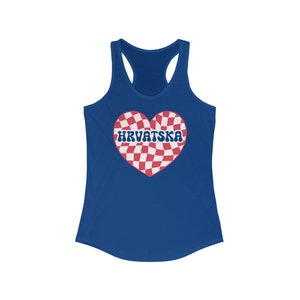 Hrvatska Tank Top, Cute Croatian Girl Outfit, Hrvatski Nogomet Soccer Gear, Europe Shirt, Fudbal Majica Poklon, Hrvatica Vatreni Solid Royal