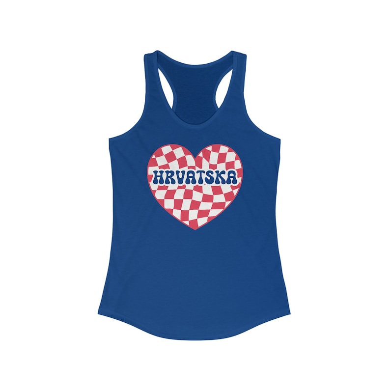 Hrvatska Tank Top, Cute Croatian Girl Outfit, Hrvatski Nogomet Soccer Gear, Europe Shirt, Fudbal Majica Poklon, Hrvatica Vatreni Solid Royal