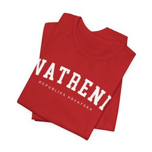 Vatreni Shirt, Republika Hrvatska Majica, Croatian Euro Soccer Shirt, Croatia Football Tshirt, Hrvatski Nogomet Hrvatica Poklon Red