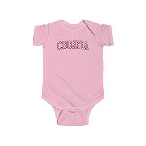 Croatia Checkers Baby Bodysuit, Croatian Red and White Checks Soccer Shirt, Hrvatska Beba Nogomet Majica Pink