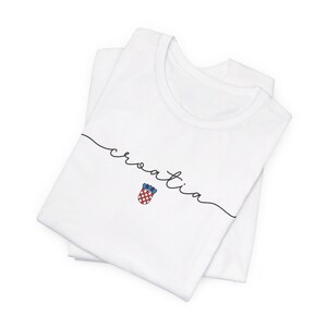 Croatia Shirt, Croatian Shield T-shirt, Hrvatski Nogomet Majica, Hrvatska Zastava Poklon, Euro Soccer Teams Tee, Croatia Football Cup Gear White
