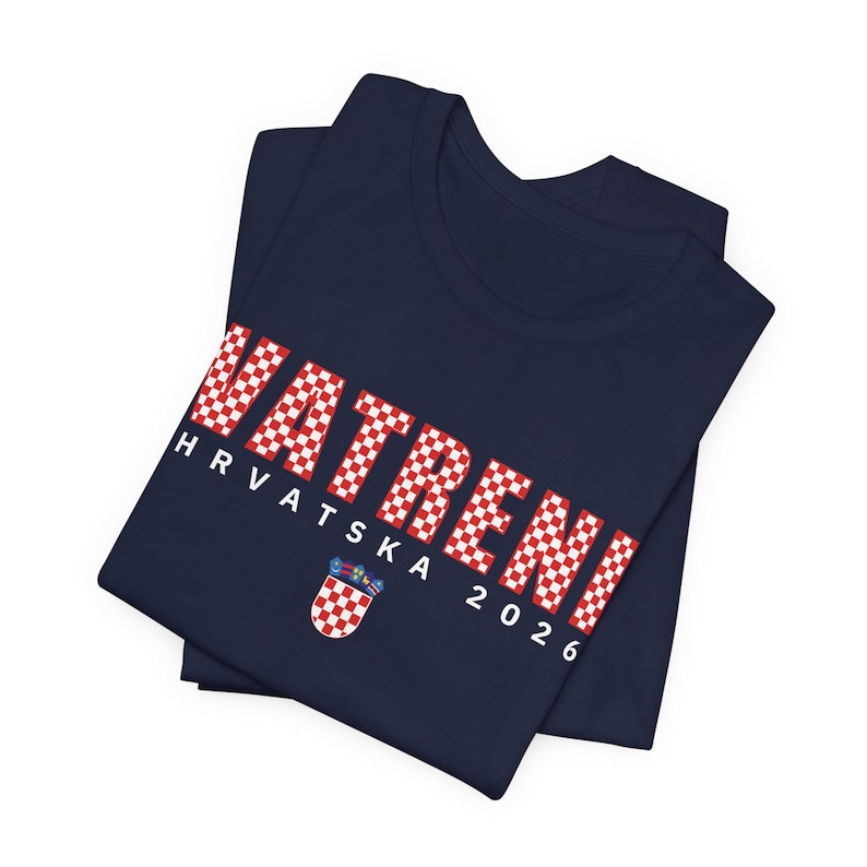 2026 Hrvatska Vatreni Shirt, Republika Hrvatska Majica, Croatian Soccer Fan Tee, Croatia World Football Clothes Navy
