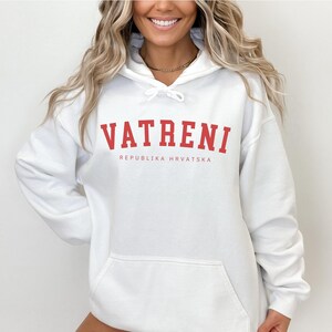 Vatreni Hoodie, Croatia World Soccer Sweatshirt, Hrvatska Nogomet Džemper Poklon 2026 image 3