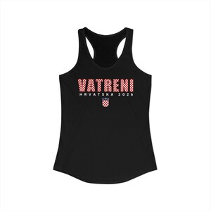 2026 Hrvatska Vatreni Tank Top, Republika Hrvatska Majica, Croatian Soccer Fan Shirt, Croatia World Football Solid Black