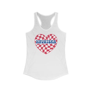 Hrvatska Tank Top, Cute Croatian Girl Outfit, Hrvatski Nogomet Soccer Gear, Europe Shirt, Fudbal Majica Poklon, Hrvatica Vatreni Solid White