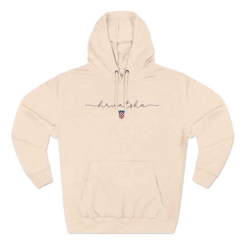 Hrvatska Hoodie, Croatia Sweatshirt, Croatian Soccer Clothes Hrvatski Nogomet Odjeca Hrvat Hrvatica Rodjendan Poklon Croat Heritage Festival Pale Pink