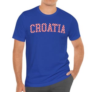Croatia Checkers Shirt, Croatian Red and White Checks Soccer Tee, Hrvatska Nogomet Majica image 7