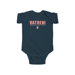 2026 Vatreni Baby Bodysuit, Hrvatska Majica, Croatia National Soccer Shirt, Croatian World Football Clothes Navy