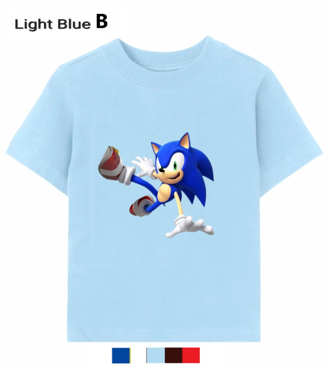関税送料込み【DIME】Nightlight T-Shirt (Sonic Blue) Sonic the Hedgehog Little Girls T-Shirt Blue / Gray 5 : Target