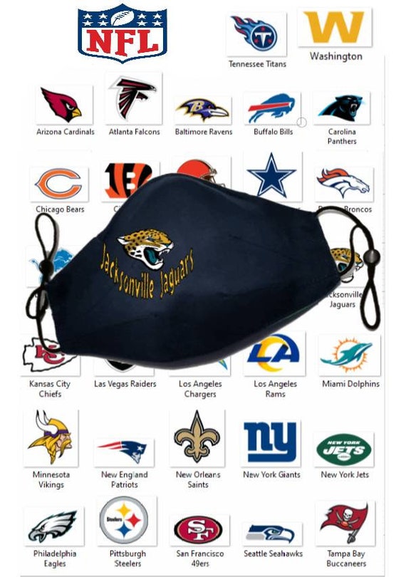 NFL Team Face Mask. Reusable Washable Breathable. With Etsy