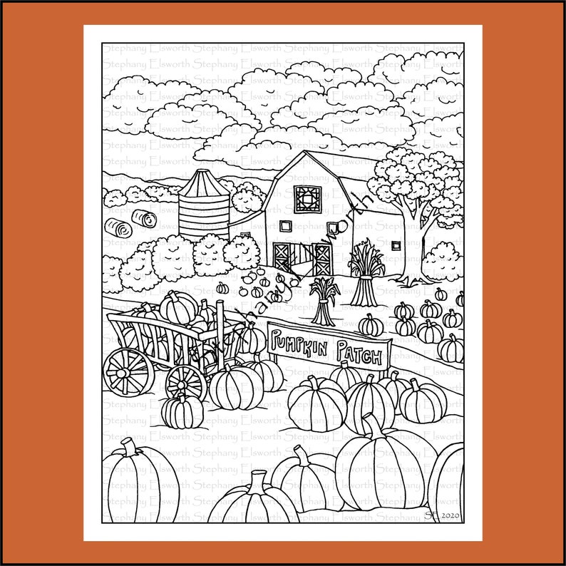 The Colors of Fall PDF Instant Download Coloring Book - Etsy
