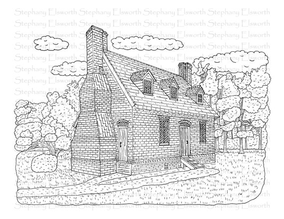 Download Lynnhaven House Colonial American Architecture 8 1 2 X 11 Etsy