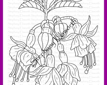 Libro da colorare "Fiori Gioiosi" in formato PDF, pagine 6-10