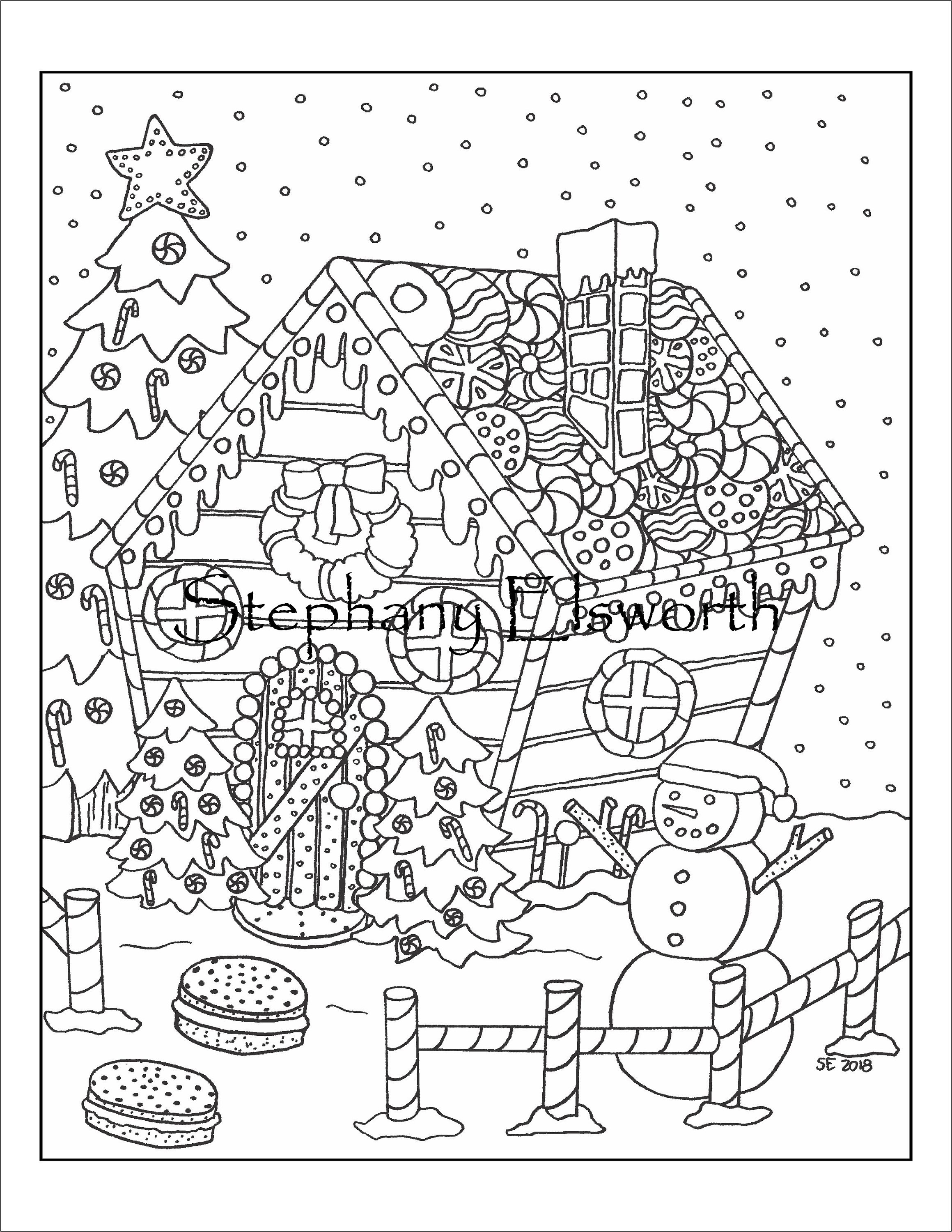 7 Free Gingerbread House Coloring Pages (Printable PDF)