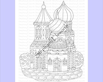 Faerie Houses IV Set 5 Pagine 21-25 Disegni da colorare stampabili