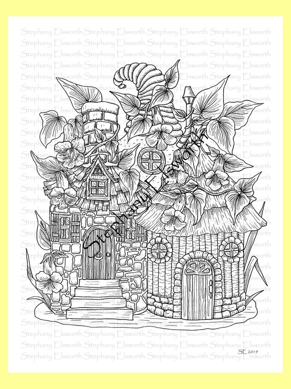 bottle fairy houses 8 1 2 x 11 printable instant download etsy