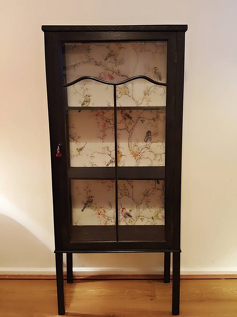 Soldvintage Glass Display Cabinet Etsy