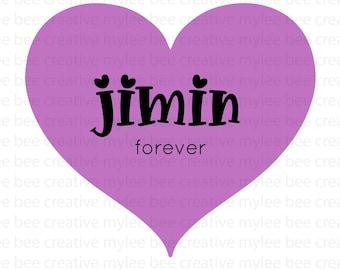 Jimin Forever SVG - BTS svg - BTS Jimin - Purple Heart svg - I Purple You svg - Jimin Svg - Cricut - Silhouette