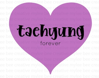 Taehyung Forever SVG - BTS svg - BTS Taehyung - Lila Herz svg - I Purple You svg - Taehyung Svg - Cricut - Silhouette