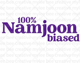 100% Namjoon Biased SVG – bts svg – BTS Namjoon Cut File – Namjoon SVG – Cute Namjoon  Svg – Cricut - Silhouett