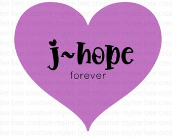 J-Hope Forever SVG - BTS svg- BTS J-Hope - Lila Herz Svg- I Purple You svg- J-Hope Svg - Cricut - Silhouette
