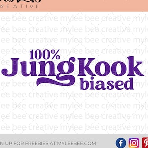 100% JungKook Biased SVG – bts svg – BTS JungKook Cut File – JungKook SVG – Cute JungKook Svg – Cricut - Silhouette