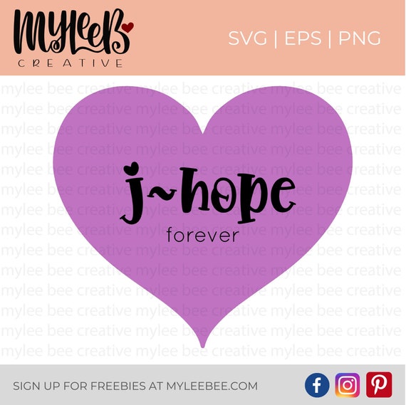 J-hope Forever SVG - BTS Svg- BTS J-hope - Purple Heart Svg