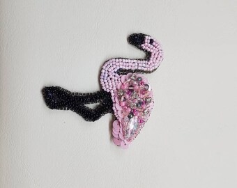 Handmade Brooch Flamingo