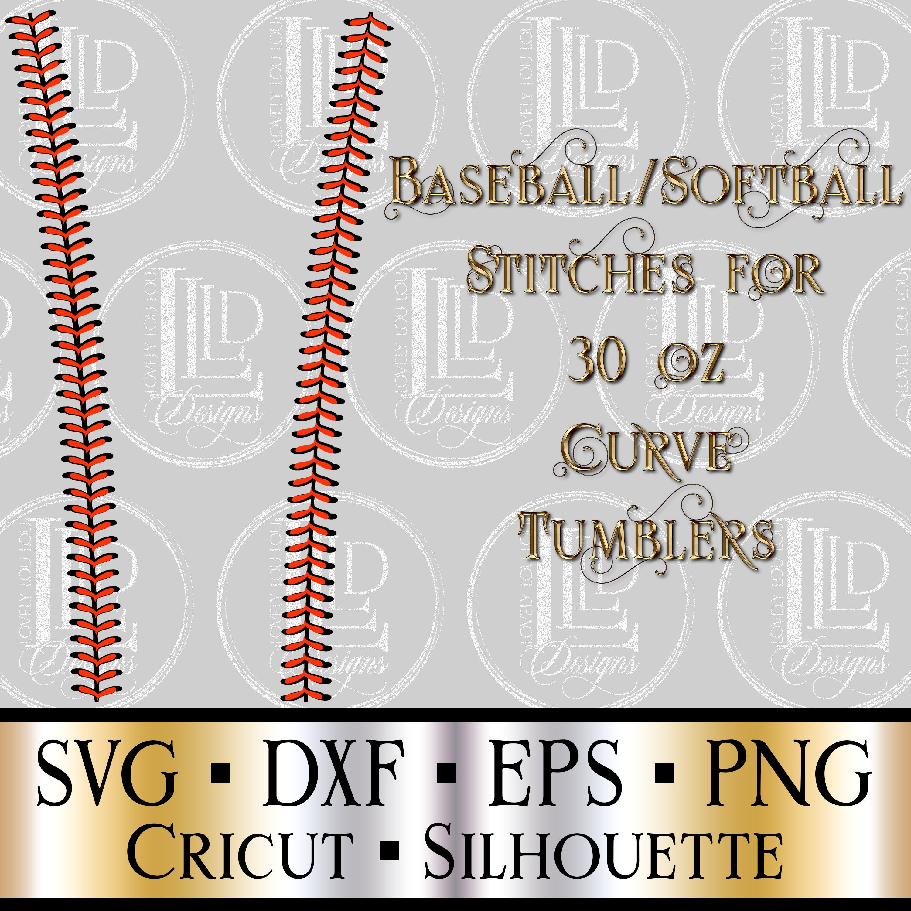 Download Baseball Stitches For 30 Oz Curve Tumbler Instant Download Etsy