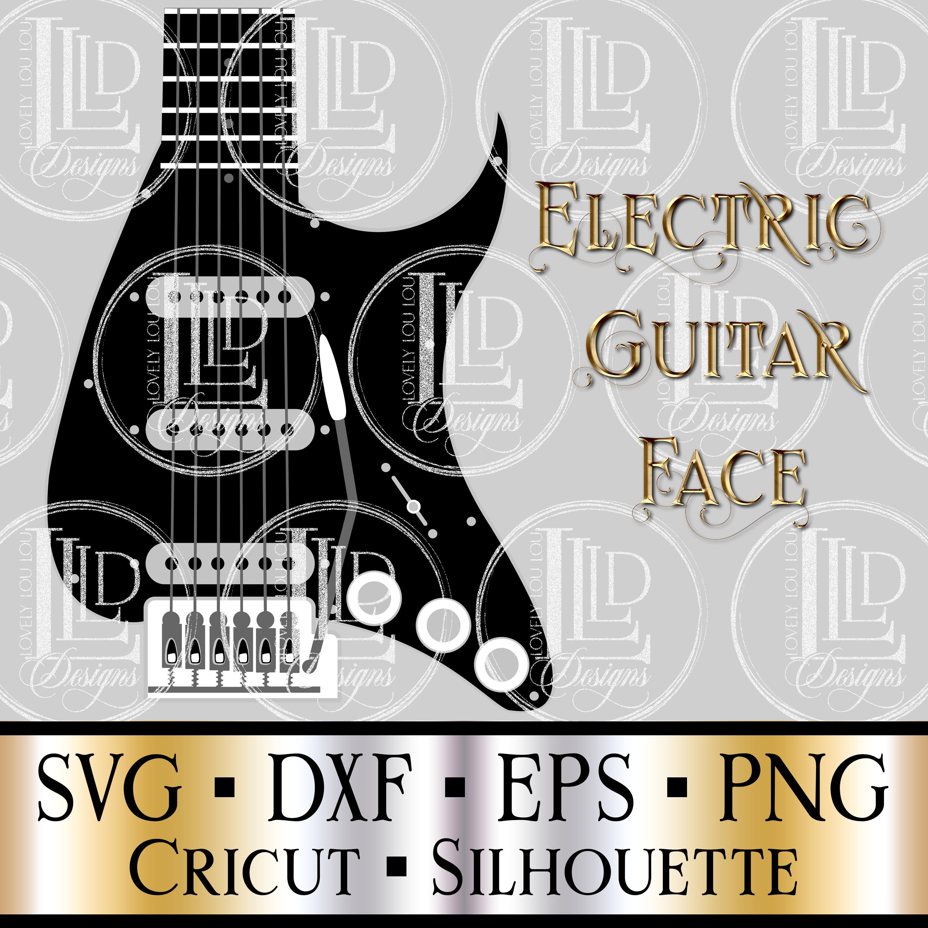 Download Electric Guitar Face Instant Download Guitar Tumbler Digital Etsy