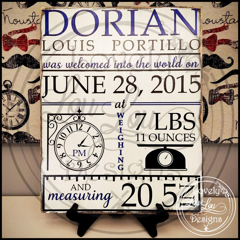 Download Birth Announcement/Statistic Digital SVG Cricut Silhouette ...