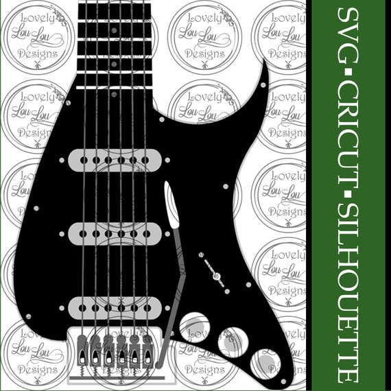 Download Electric Guitar Digital Svg Cricut Silhouette Etsy