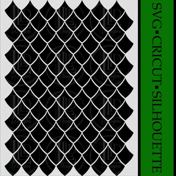 Download 3D Mermaid or Dragon Scale Digital SVG Cricut Silhouette ...